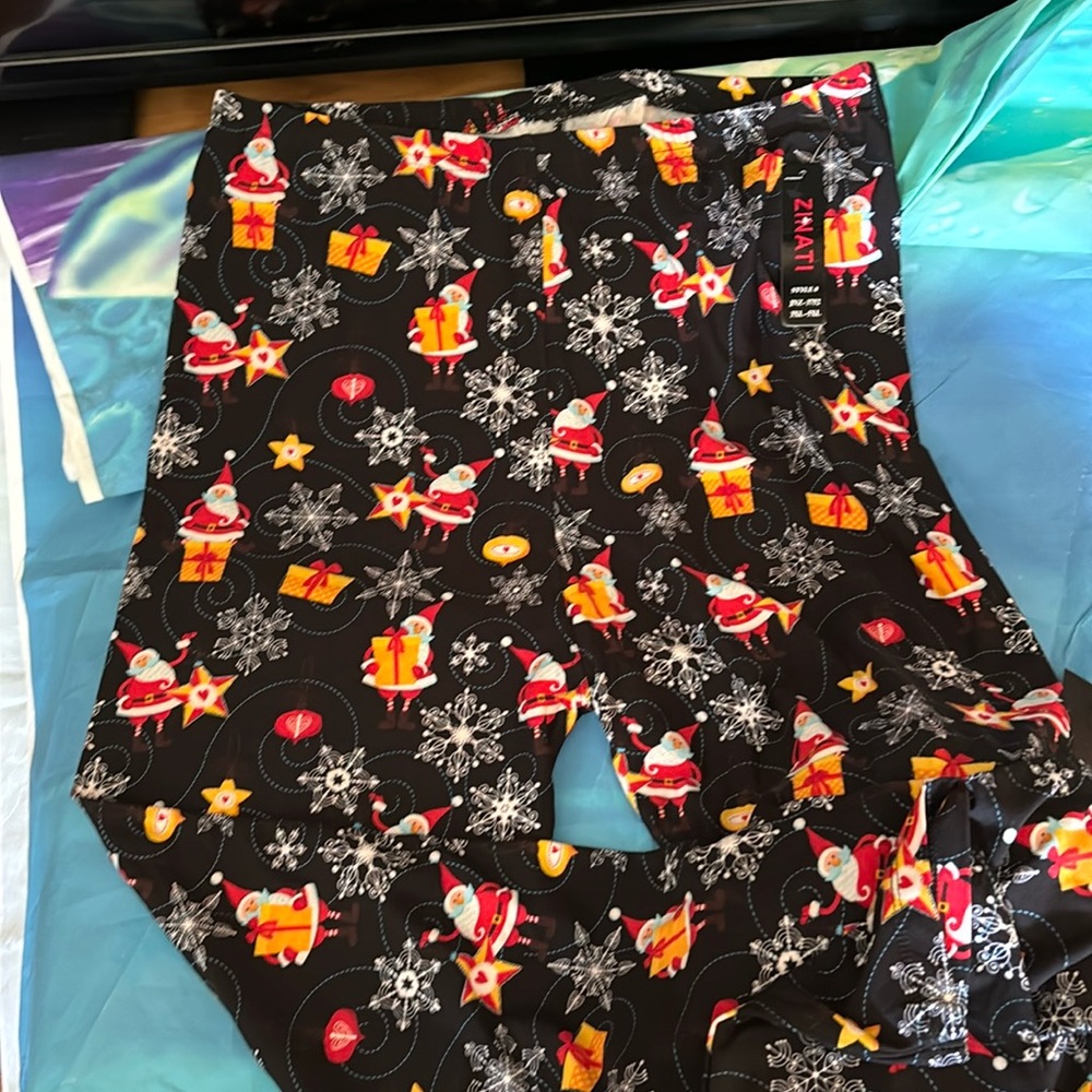 Leggins Santa Stars Snowflakes